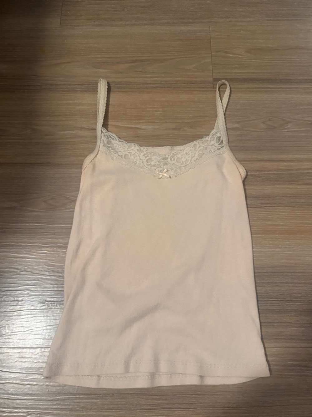 Brandy Melville Pacsun Woman’s Lace-Trim Cami Tank Top Light Pink